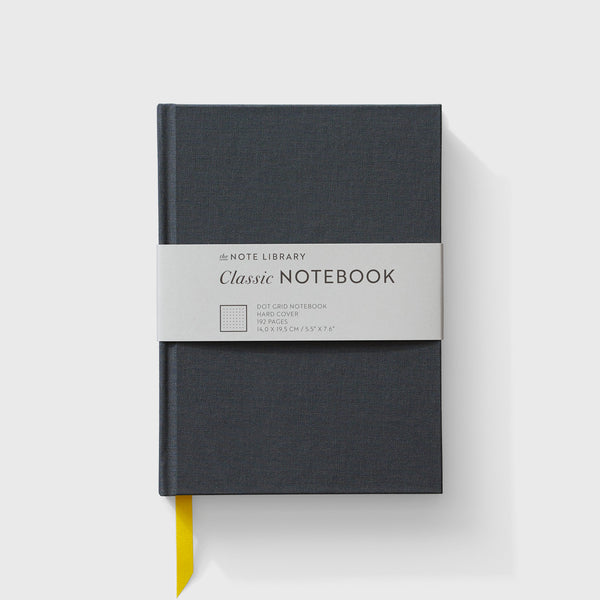 Classic Notebook, fv. gray front m. tekst